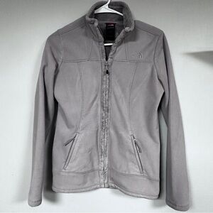 The North Face  Fleece Lined Jacket Full Zip Gray Outdoor, Hiking  S / P